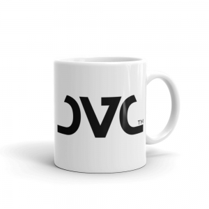 DVC White glossy mug